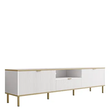 Salmor TV-benk 181 cm - Hvit - Møbler - TV- & Mediamøbler - TV benk & mediabenk