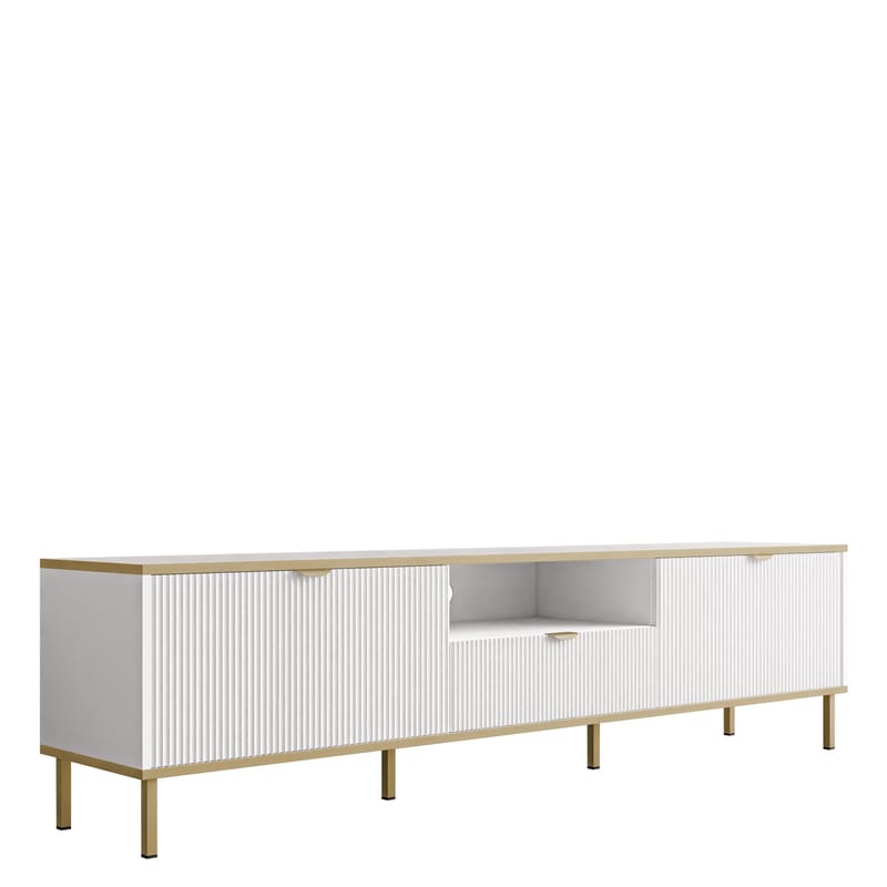 Salmor TV-benk 181 cm, Hvit