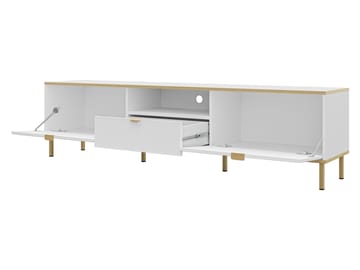 Salmor TV-benk 181 cm - Hvit - Møbler - TV- & Mediamøbler - TV benk & mediabenk