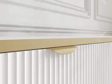 Salmor TV-benk 202 cm - Hvit - Møbler - TV- & Mediamøbler - TV benk & mediabenk