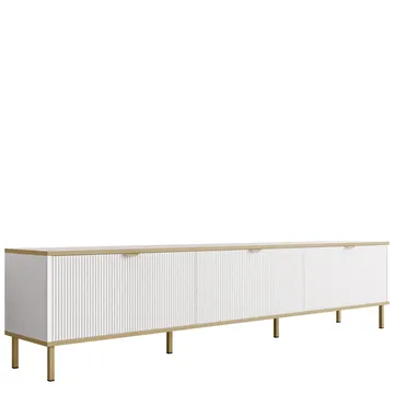 Salmor TV-benk 202 cm - Hvit - Møbler - TV- & Mediamøbler - TV benk & mediabenk