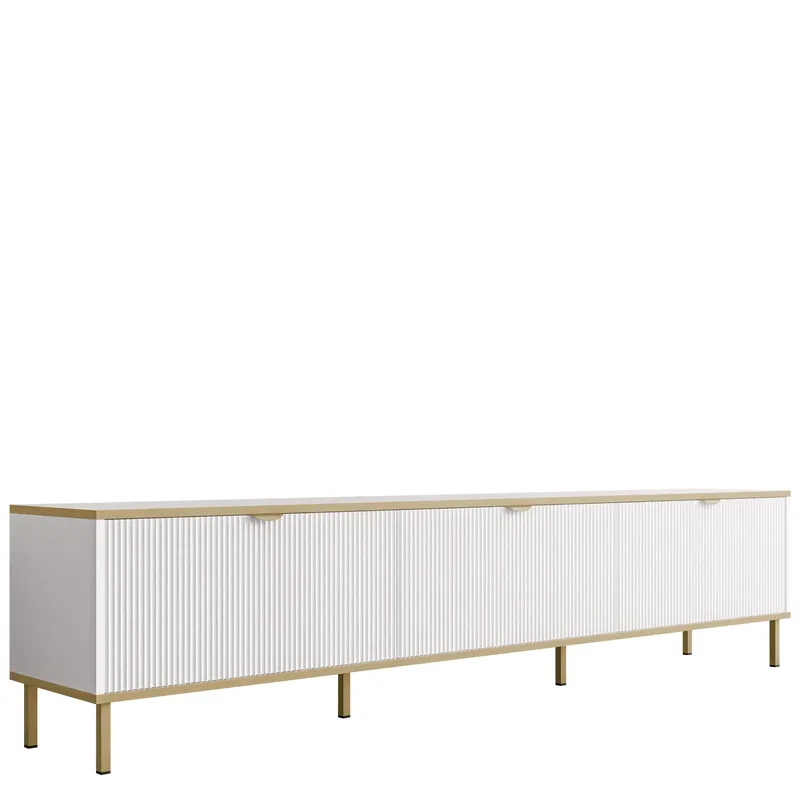 Salmor TV-benk 202 cm, Hvit