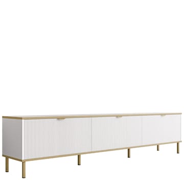 Salmor TV-benk 202 cm - Hvit - Møbler - TV- & Mediamøbler - TV benk & mediabenk