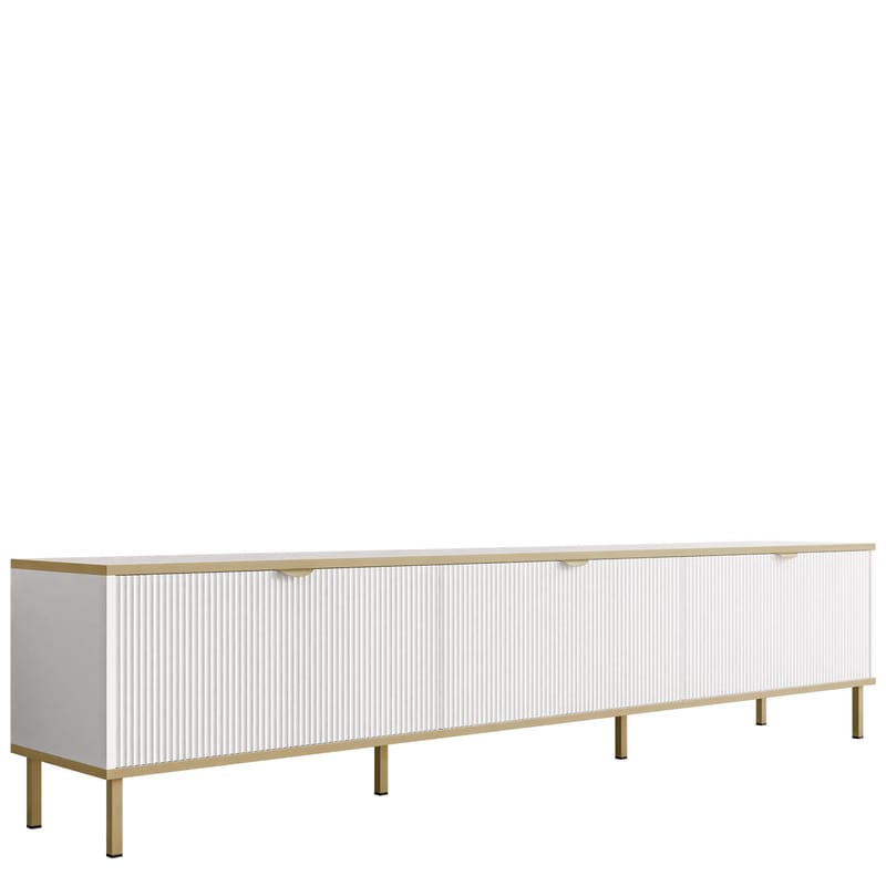 Salmor TV-benk 202 cm, Hvit