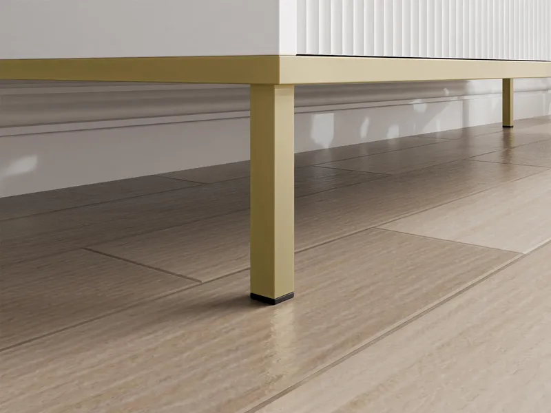 Salmor TV-benk 202 cm - Hvit - Møbler - TV- & Mediamøbler - TV benk & mediabenk