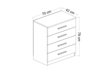 Serin TV-skap 70 cm - Hvit - Møbler - TV- & Mediamøbler - TV-skap