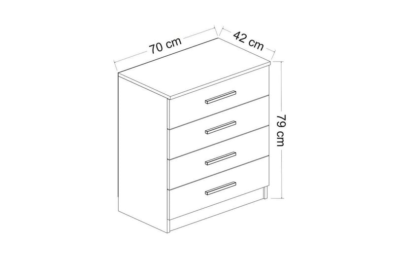 Serin TV-skap 70 cm - Hvit - Oppbevaring - Oppbevaringsmøbler - Kommode - Entrekommode