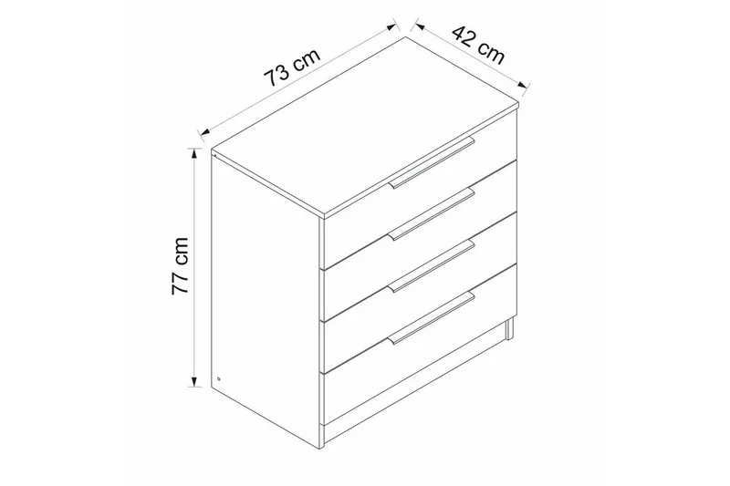 Serin TV-skap 73 cm - Valnøtt - Møbler - TV- & Mediamøbler - TV-skap