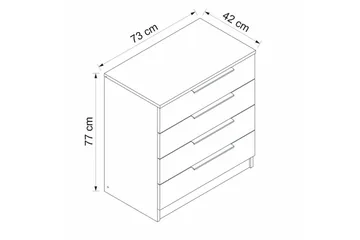Serin TV-skap 73 cm - Valnøtt - Oppbevaring - Oppbevaringsmøbler - Kommode - Entrekommode