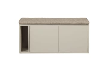 Settle Frittstående TV-benk 108 cm med Oppbevaring i Furu - Beige - Møbler - TV- & Mediamøbler - TV benk & mediabenk