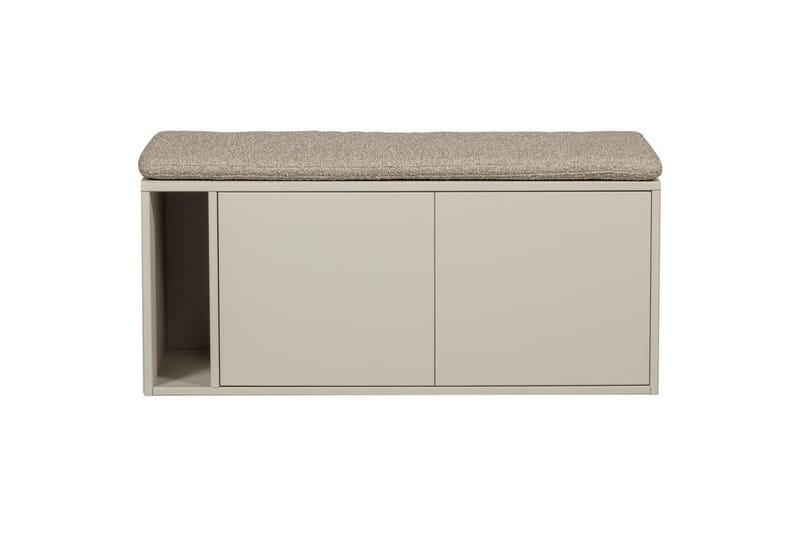 Settle Frittstående TV-benk 108 cm med Oppbevaring i Furu - Beige - Møbler - TV- & Mediamøbler - TV benk & mediabenk