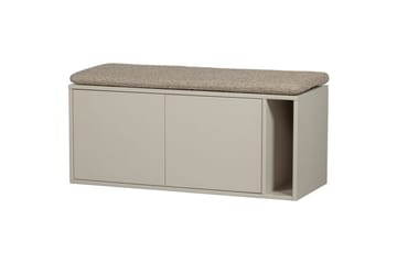 Settle Frittstående TV-benk 108 cm med Oppbevaring i Furu - Beige - Møbler - TV- & Mediamøbler - TV benk & mediabenk