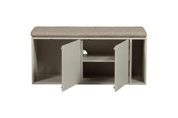 Settle Frittstående TV-benk 108 cm med Oppbevaring i Furu - Beige - Møbler - TV- & Mediamøbler - TV benk & mediabenk