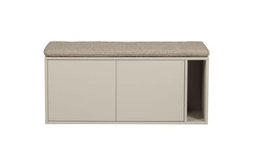 Settle Frittstående TV-benk 108 cm med Oppbevaring i Furu - Beige - Møbler - TV- & Mediamøbler - TV benk & mediabenk