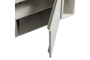 Settle Gulvstående TV-benk 108 cm med Oppbevaring i Furu - Lys Beige - Møbler - TV- & Mediamøbler - TV benk & mediabenk