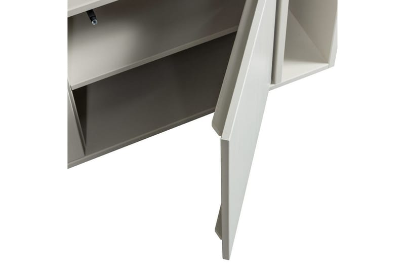 Settle Gulvstående TV-benk 108 cm med Oppbevaring i Furu - Lys Beige - Møbler - TV- & Mediamøbler - TV benk & mediabenk