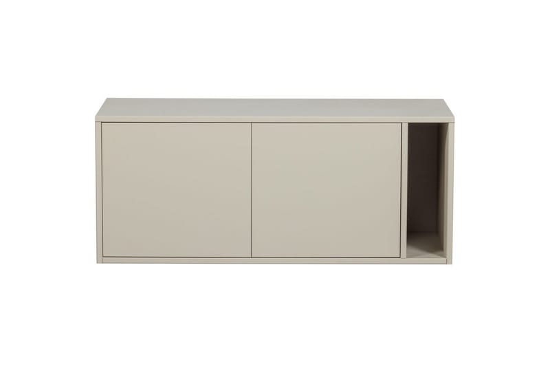 Settle Gulvstående TV-benk 108 cm med Oppbevaring i Furu - Lys Beige - Møbler - TV- & Mediamøbler - TV benk & mediabenk