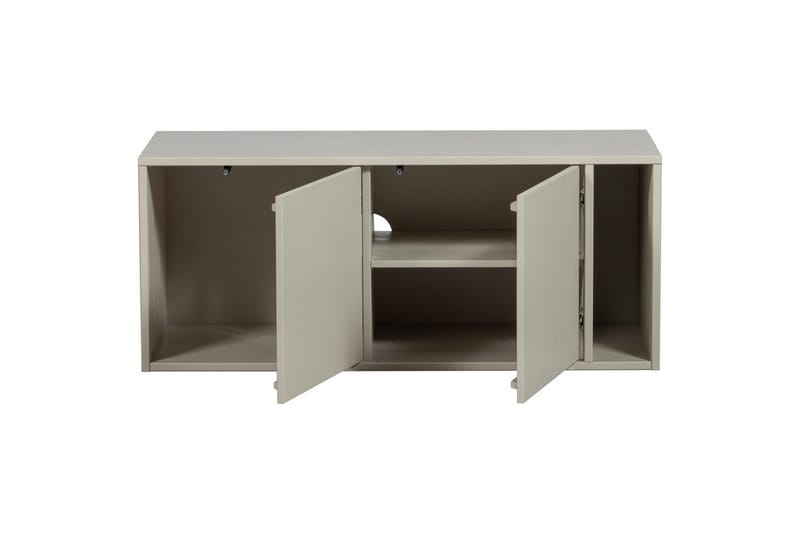 Settle Gulvstående TV-benk 108 cm med Oppbevaring i Furu - Lys Beige - Møbler - TV- & Mediamøbler - TV benk & mediabenk