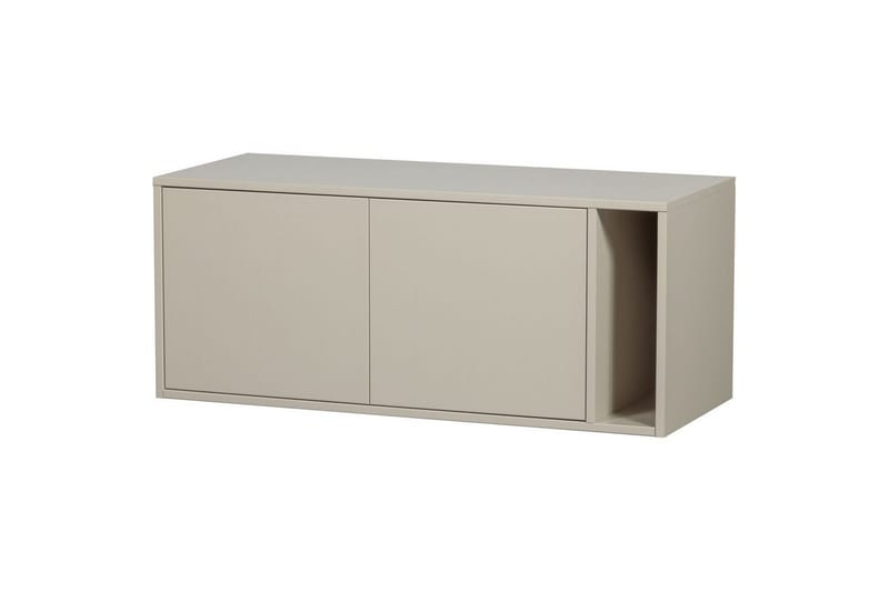 Settle Gulvstående TV-benk 108 cm med Oppbevaring i Furu, Lys Beige