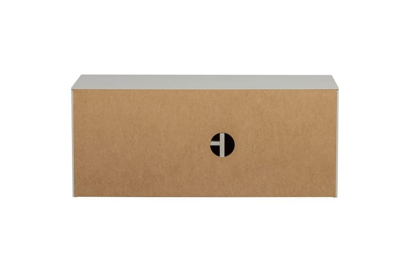 Settle Gulvstående TV-benk 108 cm med Oppbevaring i Furu - Lys Beige - Møbler - TV- & Mediamøbler - TV benk & mediabenk