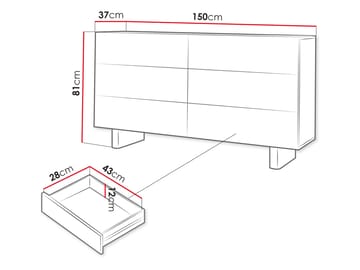 Seylar Skjenk 150 cm - Møbler - TV- & Mediamøbler - TV-skap