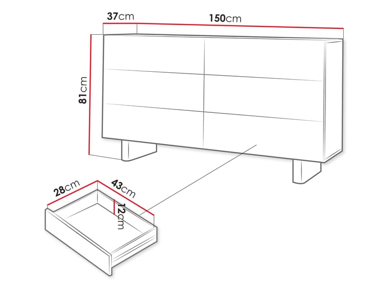 Seylar Skjenk 150 cm - Møbler - TV- & Mediamøbler - TV-skap