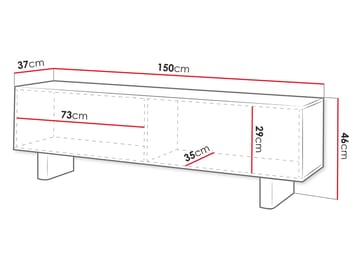 Seylar TV-benk 150 cm - Møbler - TV- & Mediamøbler - TV benk & mediabenk