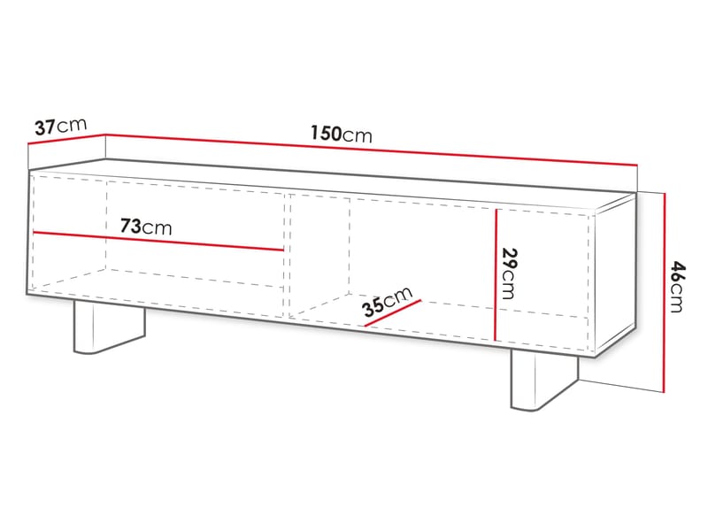 Seylar TV-benk 150 cm - Møbler - TV- & Mediamøbler - TV benk & mediabenk