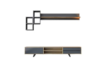 Seyra TV-møbelsett 180x40 cm - Antrasitt/Eik - Møbler - TV- & Mediamøbler - TV-møbelsett