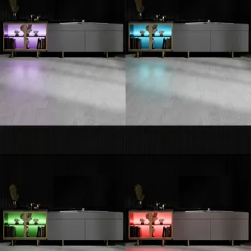 Seyring TV-benk 190 cm - Antrasitt og gull - Møbler - TV- & Mediamøbler - TV benk & mediabenk