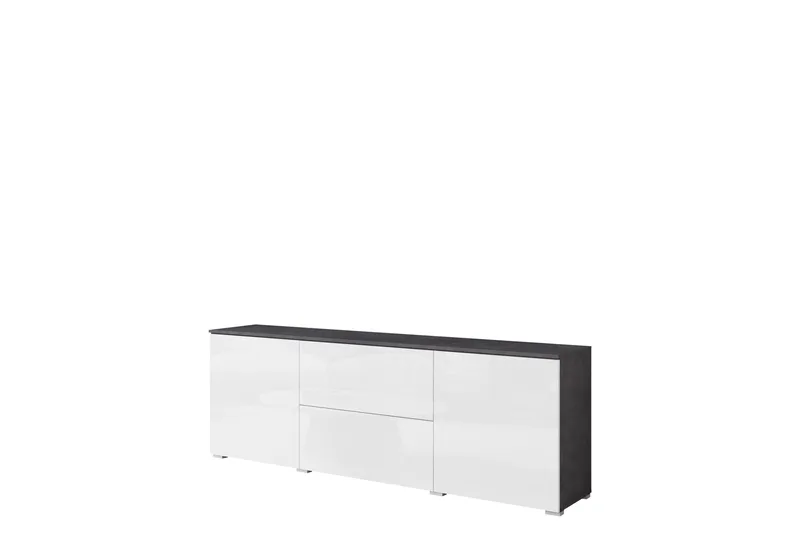 Sherie TV-benk 180 cm, Hvit / Grå