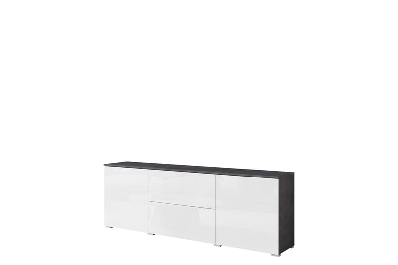 Sherie TV-benk 180 cm, Hvit / Grå