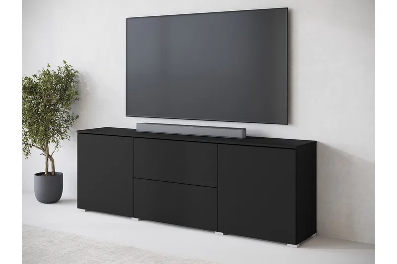 Sherie TV-benk 180 cm - Svart - Møbler - TV- & Mediamøbler - TV benk & mediabenk