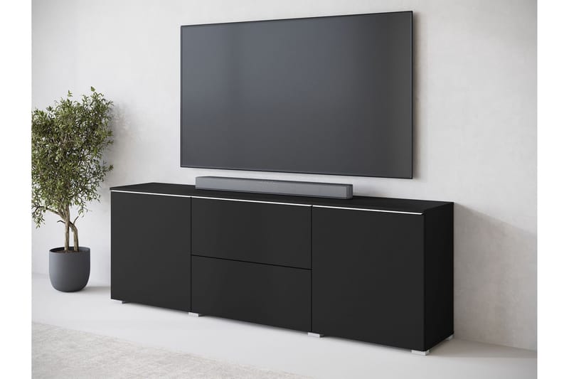Sherie TV-benk 180 cm - Svart - Møbler - TV- & Mediamøbler - TV benk & mediabenk