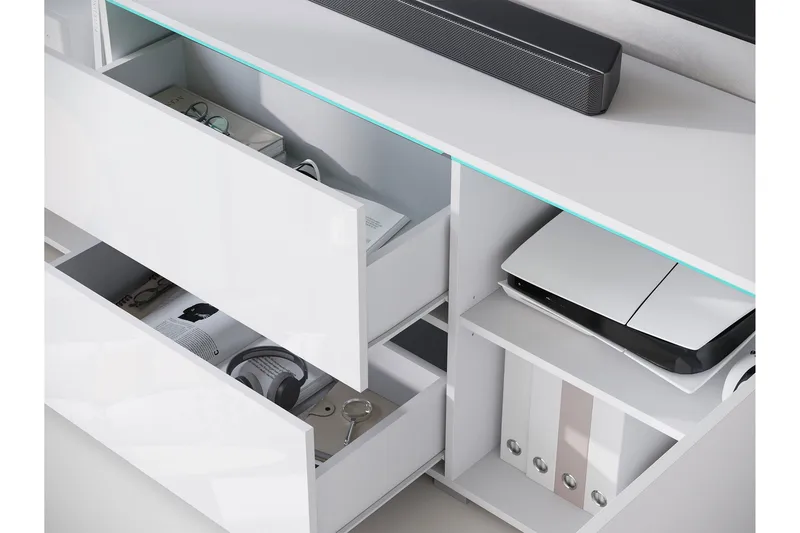 Sherie TV-benk 180 cm - Svart - Møbler - TV- & Mediamøbler - TV benk & mediabenk