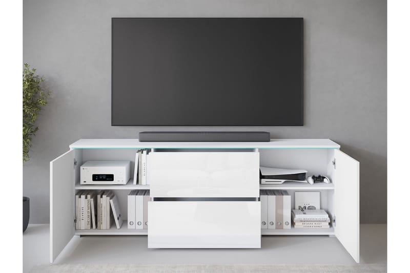 Sherie TV-benk 180 cm - Svart - Møbler - TV- & Mediamøbler - TV benk & mediabenk