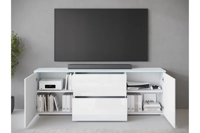 Sherie TV-benk 180 cm - Svart - Møbler - TV- & Mediamøbler - TV benk & mediabenk