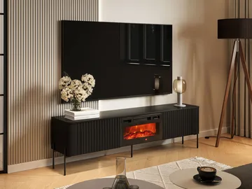 Sherie TV-benk 190 cm - Svart - Møbler - TV- & Mediamøbler - TV benk & mediabenk