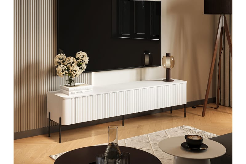 Sherie Tv-Benk 190x40 cm - Grå - Møbler - TV- & Mediamøbler - TV benk & mediabenk