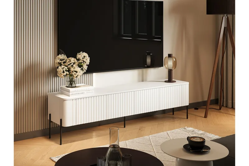 Sherie Tv-Benk 190x40 cm, Hvit