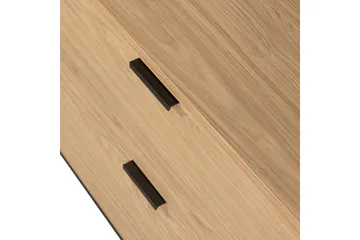 Silas TV-benk 180 cm med Oppbevaring i Tre med Metallunderstell - Beige - Møbler - TV- & Mediamøbler - TV benk & mediabenk