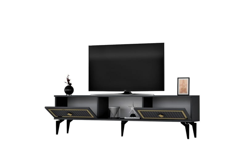 Sivaji TV-benk 150 cm - Gull/Antrasitt - Møbler - TV- & Mediamøbler - TV benk & mediabenk