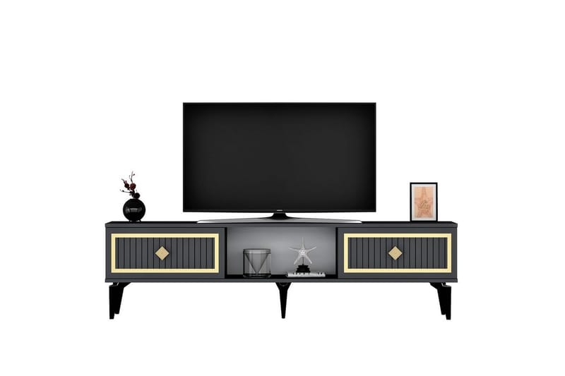Sivaji TV-benk 150 cm - Gull/Antrasitt - Møbler - TV- & Mediamøbler - TV benk & mediabenk