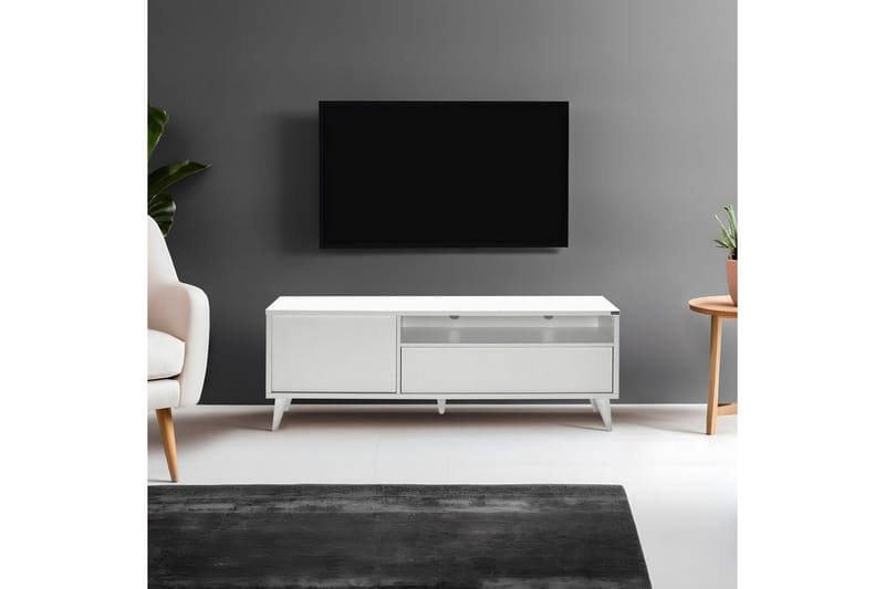 Sosan TV-benk 150 cm - Hvit - Møbler - TV- & Mediamøbler - TV benk & mediabenk