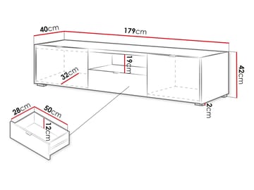 Sovren TV-benk 179 cm - Brun - Møbler - TV- & Mediamøbler - TV benk & mediabenk