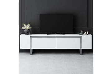 Sozi TV-benk 180 cm - Hvit/Sølv - Møbler - TV- & Mediamøbler - TV benk & mediabenk