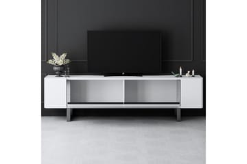 Sozi TV-benk 180 cm - Hvit/Sølv - Møbler - TV- & Mediamøbler - TV benk & mediabenk