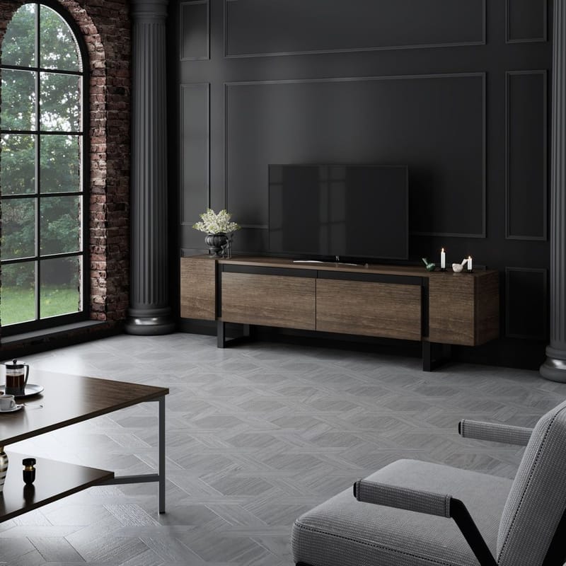 Sozi TV-benk 180 cm - Svart - Møbler - TV- & Mediamøbler - TV benk & mediabenk