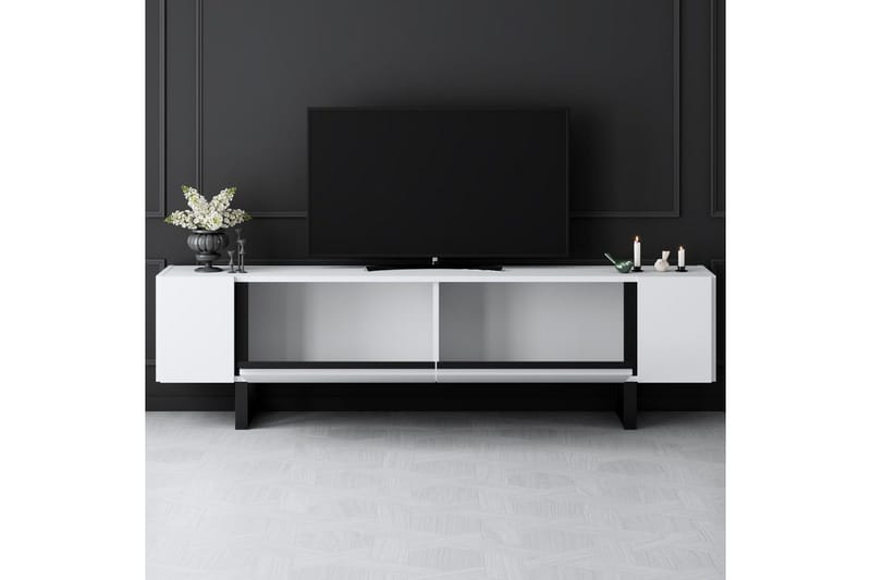 Sozi TV-benk 180 cm - Svart/Hvit - Møbler - TV- & Mediamøbler - TV benk & mediabenk