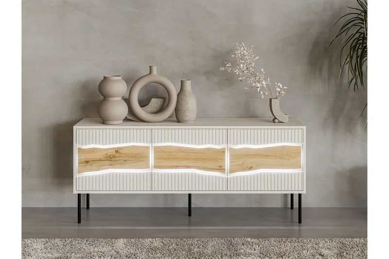 Stintino Tv-Benk 144x40 cm - Beige/Brun - Møbler - TV- & Mediamøbler - TV benk & mediabenk